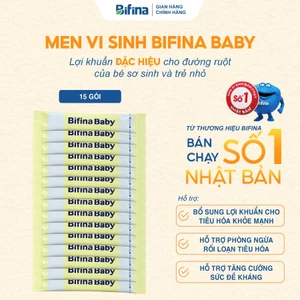 Men vi sinh Bifina Baby Nhật Bản – Dành cho trẻ táo bón, tiêu hóa kém, miễn dịch yếu - Lẻ 10 - 15 gói - 1 hộp 30 gói