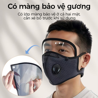 Mặt Nạ Chống Giọt Bắn NanoKhẩu trang AN TOÀN vải cotton nhiều chức năng (chống bụi + Tia bọt + Lọc khí)