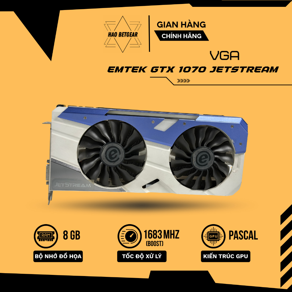VGA Card Màn hình EMTEK GeForce GTX 1070 JETSTREAM 8GB - Hiệu năng bền ...