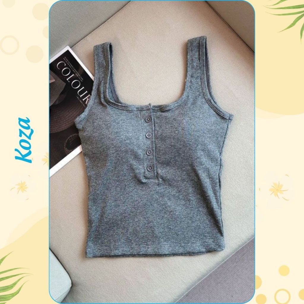 ( TOP BÁN CHẠY )Áo croptop, Áo ba lỗ nữ có mút ngực phông trơn dáng ôm co dãn phong cách mùa hè năng động cá tính ACN004