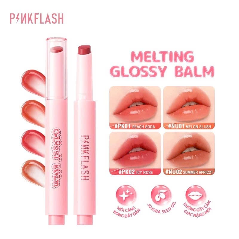 Son Dưỡng PINKFLASH Bóng Mượt Mịn Màng Nhẹ Nhàng Không Bết Dính Dễ Thoa 1.5g | NHÍM HOUSE