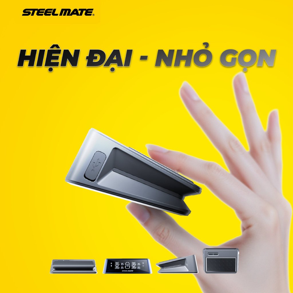 [TPMS] Cảm Biến Áp Suất Lốp Ô Tô STEELMATE TP S20 Pro - Van Ngoài, Cảnh Báo Âm Thanh, Bảo hành 2 năm