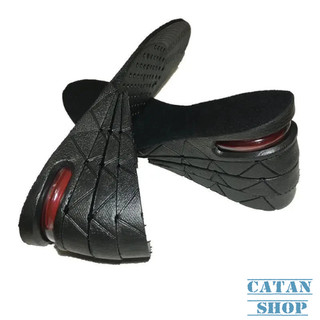1 Cặp Lót Giày Tăng Chiều Cao Đệm Khí Nửa Bàn/Nguyên Bàn 3 Tầng Tùy Chỉnh, Êm Chân, Chống Trượt, Freesize