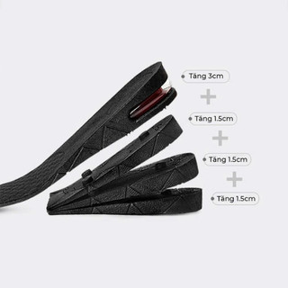 1 Cặp Lót Giày Tăng Chiều Cao Đệm Khí Nửa Bàn/Nguyên Bàn 3 Tầng Tùy Chỉnh, Êm Chân, Chống Trượt, Freesize