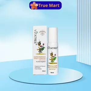 Xịt họng keo ong Vitatree 30ml, Vitatree Super Propolis with Honey mẫu mới, Xịt họng keo ong Đức