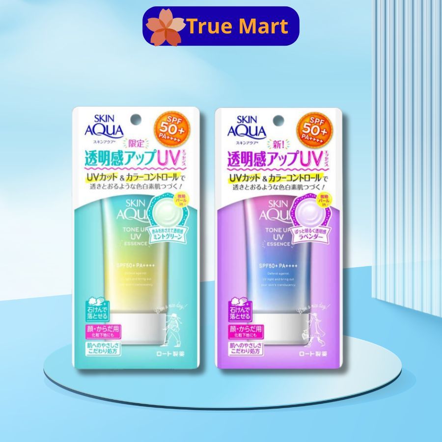 Kem chống nắng hiệu chỉnh sắc da nâng tông Skin Aqua Tone Up Essence, Tuýp lớn 80g