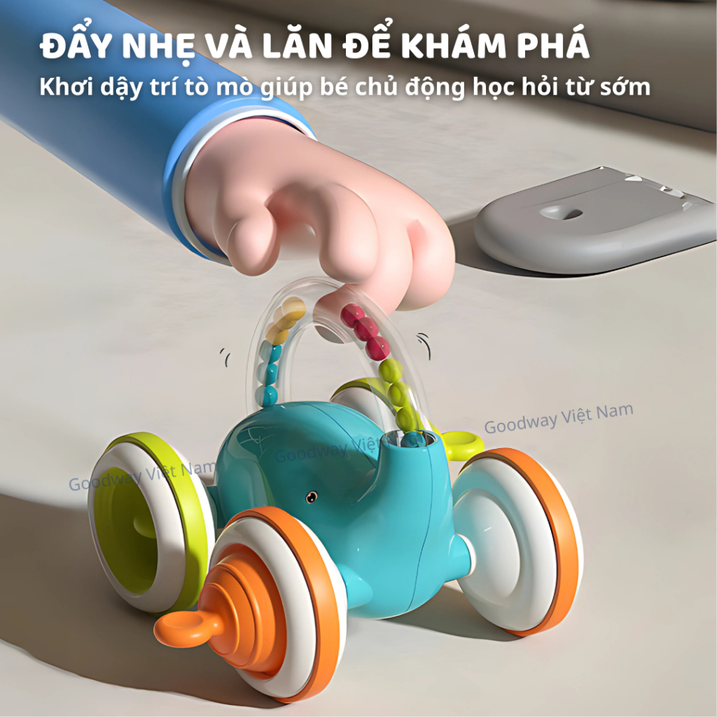 Đồ Chơi Tập Bò Cho Bé Sơ Sinh Goodway Little Elephant Toy Đồ Chơi Con Voi Phát Triển Vận Động Tinh