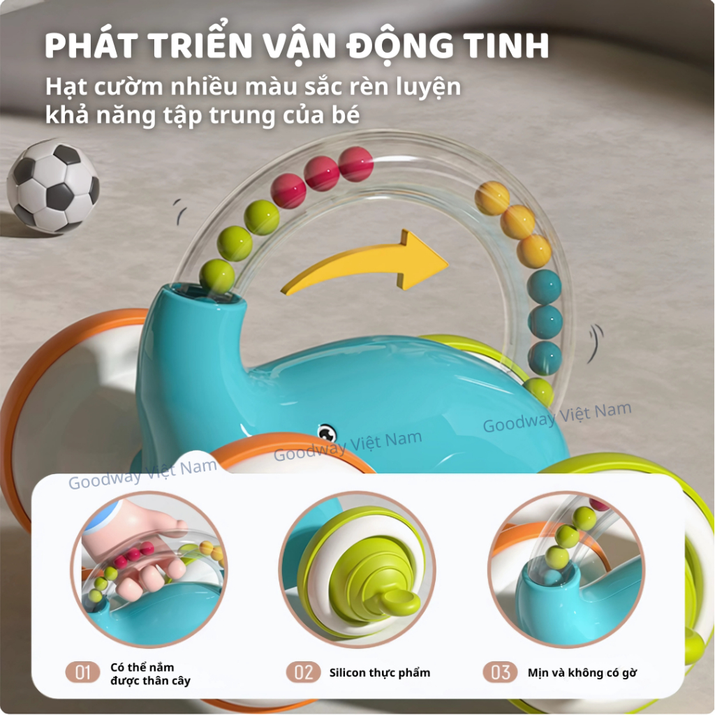 Đồ Chơi Tập Bò Cho Bé Sơ Sinh Goodway Little Elephant Toy Đồ Chơi Con Voi Phát Triển Vận Động Tinh