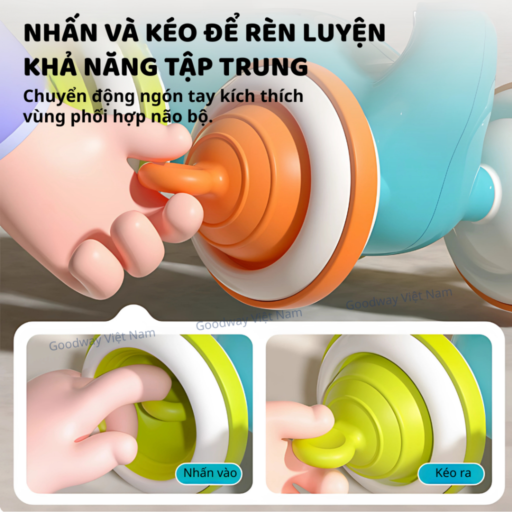 Đồ Chơi Tập Bò Cho Bé Sơ Sinh Goodway Little Elephant Toy Đồ Chơi Con Voi Phát Triển Vận Động Tinh