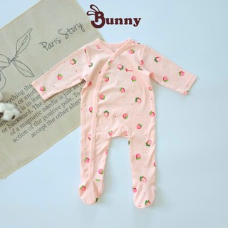 Body dài liền tất thu đông chính hãng Bunnybaby chất len tăm cho bé 3-9kg