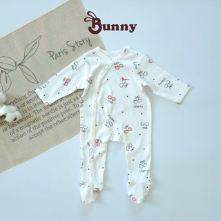 Body dài liền tất thu đông chính hãng Bunnybaby chất len tăm cho bé 3-9kg