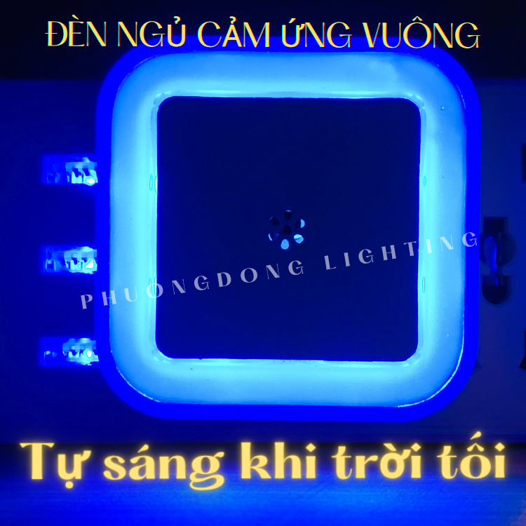 COMBO 4 Đèn ngủ Cảm Ứng Vuông Tự Động Sáng Khi Trời Tối Tiết Kiệm Điện Năng