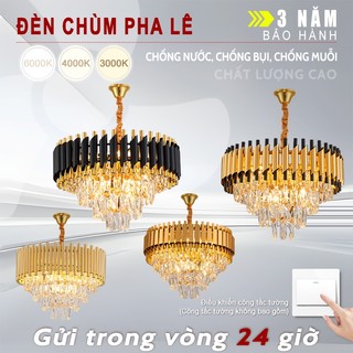 Đèn Chùm, Đèn Chùm Tân Cổ Điển 874 Sang Trọng Trang Trí Phòng Khách Tặng Kèm Bóng (Bảo Hành 3 Năm)