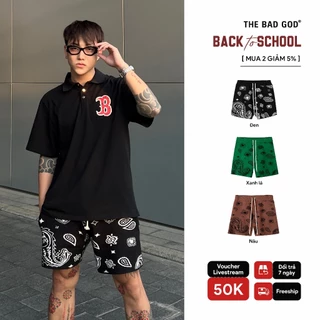 Quần Short Đùi Nam The Bad God Paisley Back To School Dáng Lửng Chất Len Unisex Local Brand