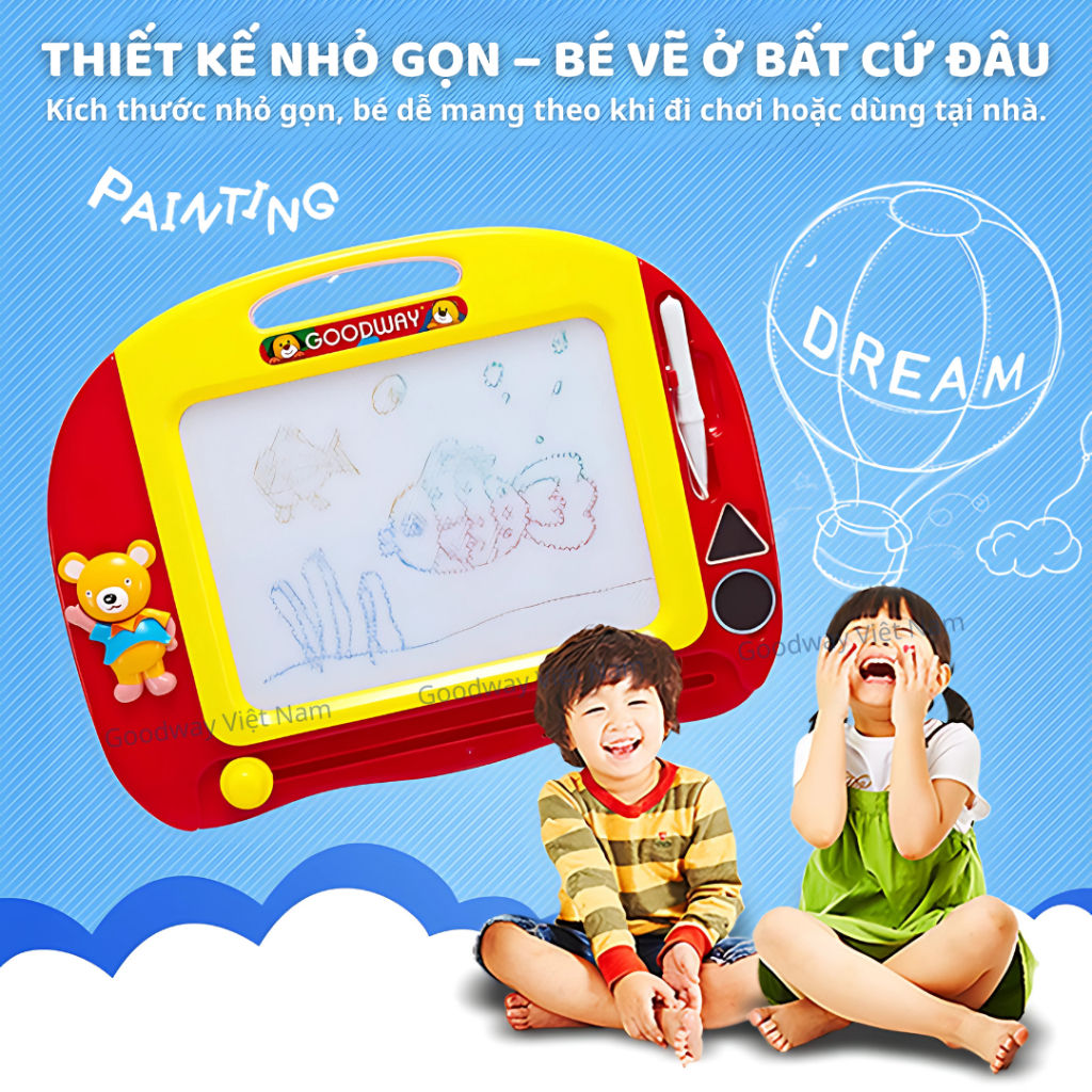 Bảng Vẽ Nam Châm Tự Xóa Cho Bé Goodway Writing Board Bảng Tập Vẽ Sáng Tạo