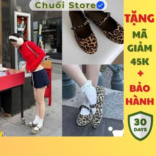 Giày bệt nữ da PU tổng hợp dệt vải đế cao su đáng yêu nữ tính cao cấp thoải mái