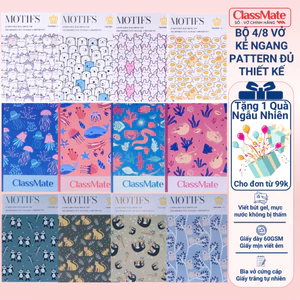 Combo 5/10 Vở Kẻ Ngang Classmate Vở B5 Ghi Chép Pattern 72/80/120Trang Tập Sinh Viên 60gsm Học Sinh Viết Bài Làm Bài Tập
