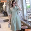 Đầm thiết kế BEMINE cổ sơ mi có cúc dáng chữ A phù hợp đi làm-MT11100