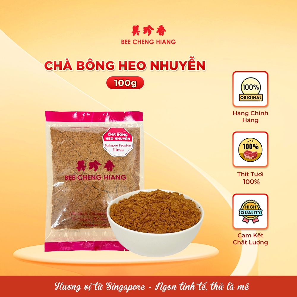 Chà bông heo nhuyễn Bee Cheng Hiang - Krispee Frostee Floss - Chà bông Singapore