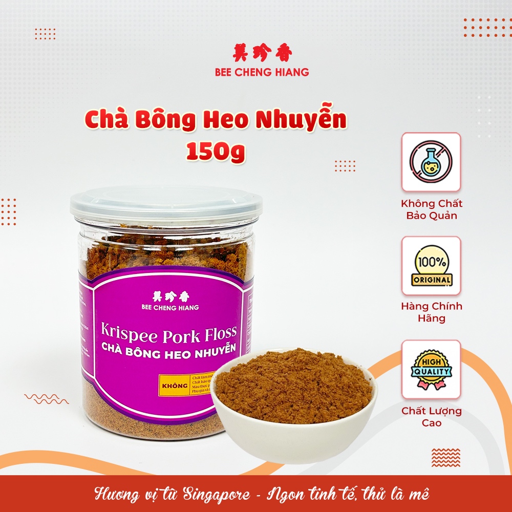 Chà bông heo nhuyễn Bee Cheng Hiang - Krispee Frostee Floss - Chà bông Singapore