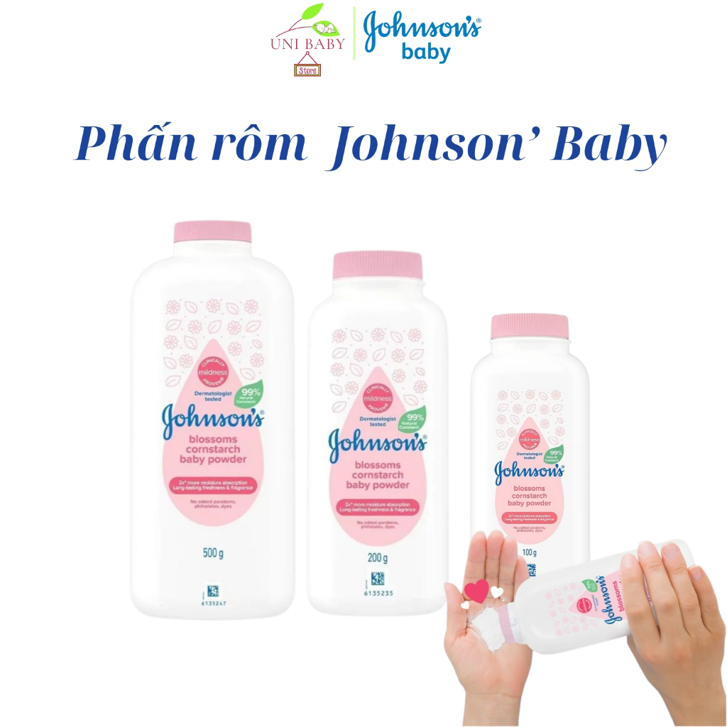 Phấn rôm Johnson's Baby cho bé, khô thoáng và mềm mịn, hàng chính hãng ...