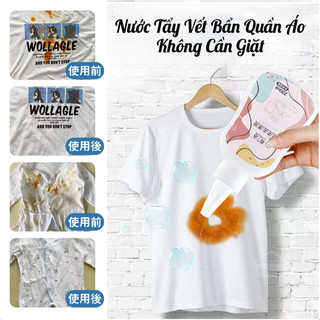 Nước Tẩy Vết Bẩn Quần Áo HOOLANATE 200ml – Tẩy Nhanh Không Cần Giặt, Xóa Dầu Mỡ, Mực, Không Phai Màu