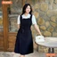 Đầm thiết kế BEMINE cổ đức eo đính nơ dáng chữ A phù hợp đi làm-MT11045
