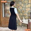 Đầm thiết kế BEMINE cổ đức eo đính nơ dáng chữ A phù hợp đi làm-MT11045