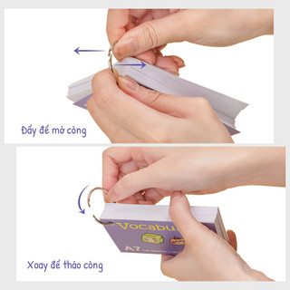KLONG - Tập thẻ INDEX CARD / FLASHCARD, sổ ghi từ vựng Vocabulary NHIỀU SIZE A6 / A7; MS: 912 - 913 - 916 🐻🌸 flash cards