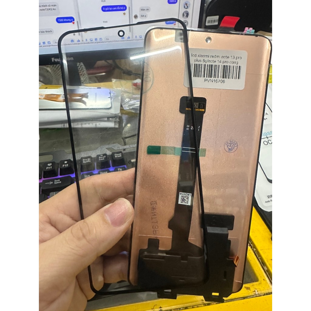 kính xiaomi redmi note 13 pro+/13 pro plus/note 14 pro 5g/note 14 pro 4g/poco m7 liền keo