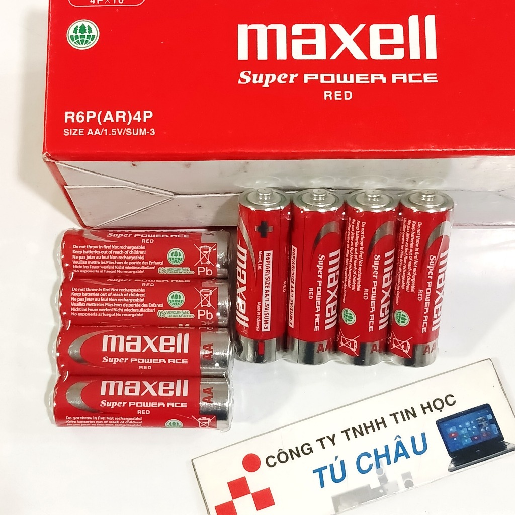 Pin AA Maxell AA 1.5V (AA / 1.5V / R6P(AR)4P / SUM-3) Chính hãng / Hộp ...