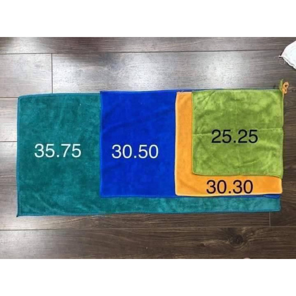 Combo 10 Khăn lau microfiber 30x30cm – lau xe ô tô, nhà bếp, kính, tay –  không rụng lông, siêu thấm