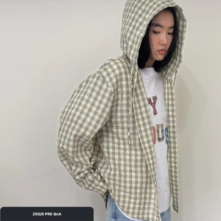 Hàn Quốc aeae áo sơ mi phong cách Vintage sub dài tay áo áo khoác phụ nữ trùm đầu lỏng lẻo giải trí đầu mùa thu phong cá