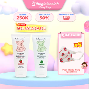 Kem Đánh Răng Cho Bé Babycoccole Vị Trái Cây 75ml Làm Sạch Răng Miệng, Ngừa Sâu Răng, An Toàn SSĐT