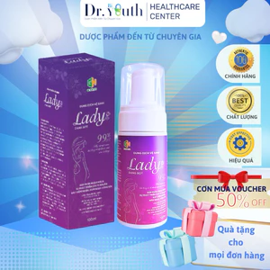 Dung Dịch Vệ Sinh Phụ Nữ Lady GH Cân Bằng pH Tự Nhiên Cho Vùng Da Nhạy Cảm Dịu Nhẹ Không Gây Khô Rát Dạng Bọt 100ml