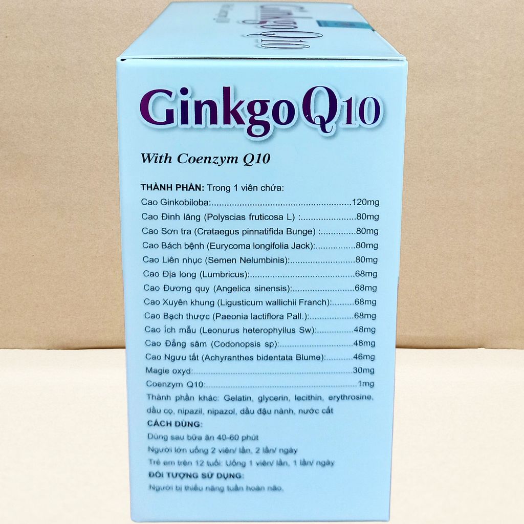 Combo 5 Hộp Ginkgo Q10 Tím - Hà Nội - Vinaphar - Vitamin Chữa Lành