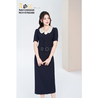 Sét áo ký giả + chân váy A công sở Rose. Chất vải trượt Hàn cao cấp thanh lịch nhẹ nhàng sang trọng