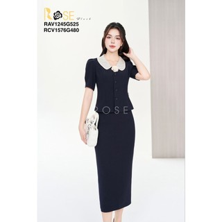 Sét áo ký giả + chân váy A công sở Rose. Chất vải trượt Hàn cao cấp thanh lịch nhẹ nhàng sang trọng