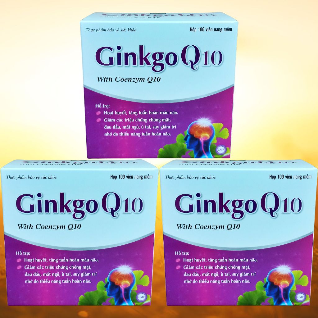 Combo 3 Hộp Ginkgo Q10 Tím - Hà Nội - Vinaphar - Vitamin Thanh Lọc