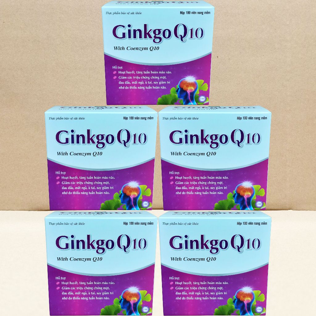 Combo 5 Hộp Ginkgo Q10 Tím - Hà Nội - Vinaphar - Vitamin Chữa Lành