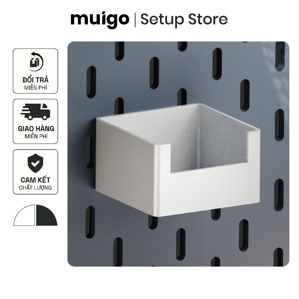 Cốc đựng đa năng cho bảng Pegboard Lỗ Dọc | Phụ Kiện Pegboard Đa Năng