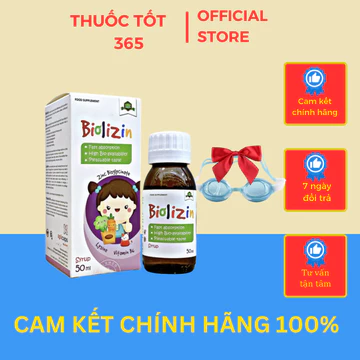 Kẽm hữu cơ Biolizin, kẽm ZinC Lysine cho bé biếng ăn, siro ăn ngon cho bé Biolizin - THUOCTOT 365