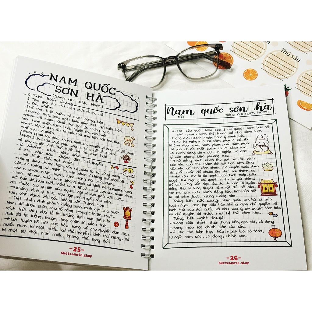 Sketchnote Sổ tay học giỏi Văn 8, tổng hợp đầy đủ kiến thức Văn 8
