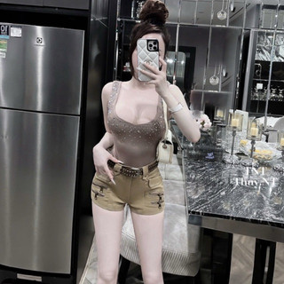 QCL1 11446 Áo ba lỗ bodysuits đá mới về siêu hot(Freesz)
