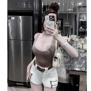 QCL1 11446 Áo ba lỗ bodysuits đá mới về siêu hot(Freesz)