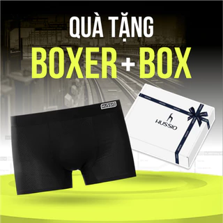 Quần lót BOXER HUSSIO SS2 vải thun lạnh thoáng mát, mềm mịn, co giãn.