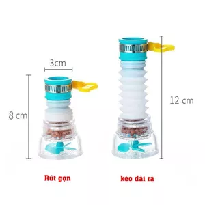 Đầu gắn vòi nước tăng áp tiện lợi, xoay 360 độ
