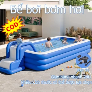 Trẻ em bơm hơi hồ bơi gia đình bơm hơi hồ bơi bền chất liệu PVC nhiều kích thước có thể lựa chọn với bơm không khí
