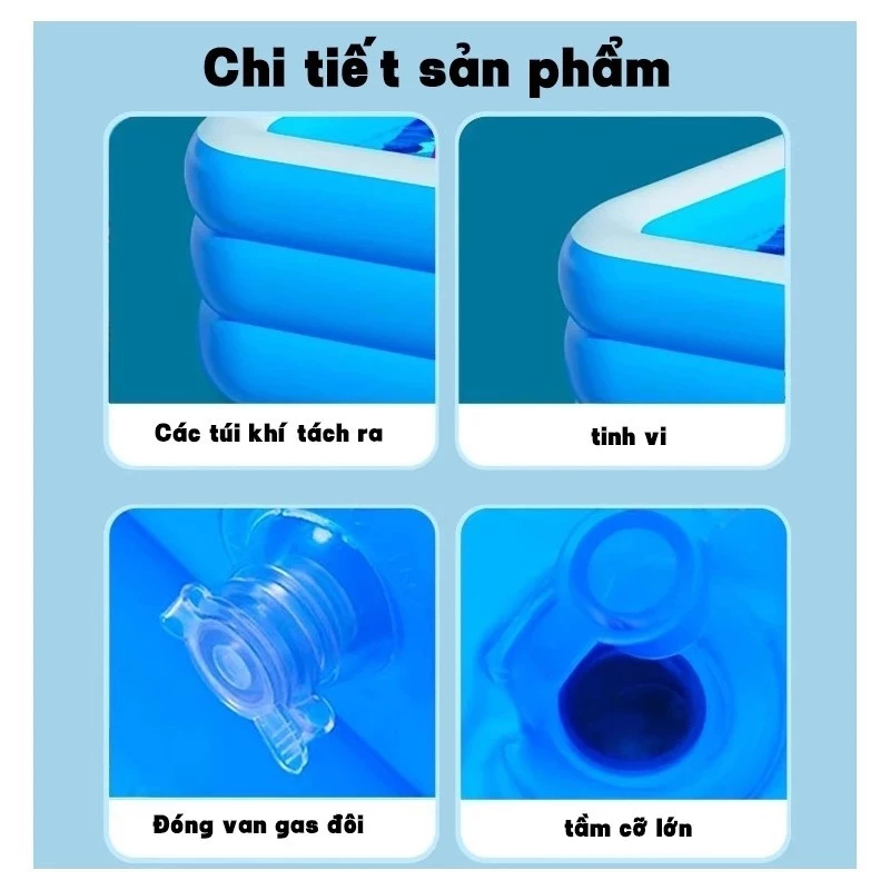 Trẻ em bơm hơi hồ bơi gia đình bơm hơi hồ bơi bền chất liệu PVC nhiều kích thước có thể lựa chọn với bơm không khí