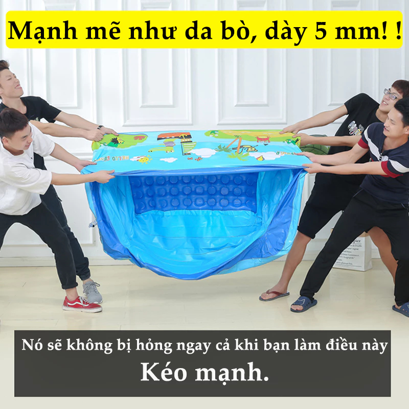 Trẻ em bơm hơi hồ bơi gia đình bơm hơi hồ bơi bền chất liệu PVC nhiều kích thước có thể lựa chọn với bơm không khí